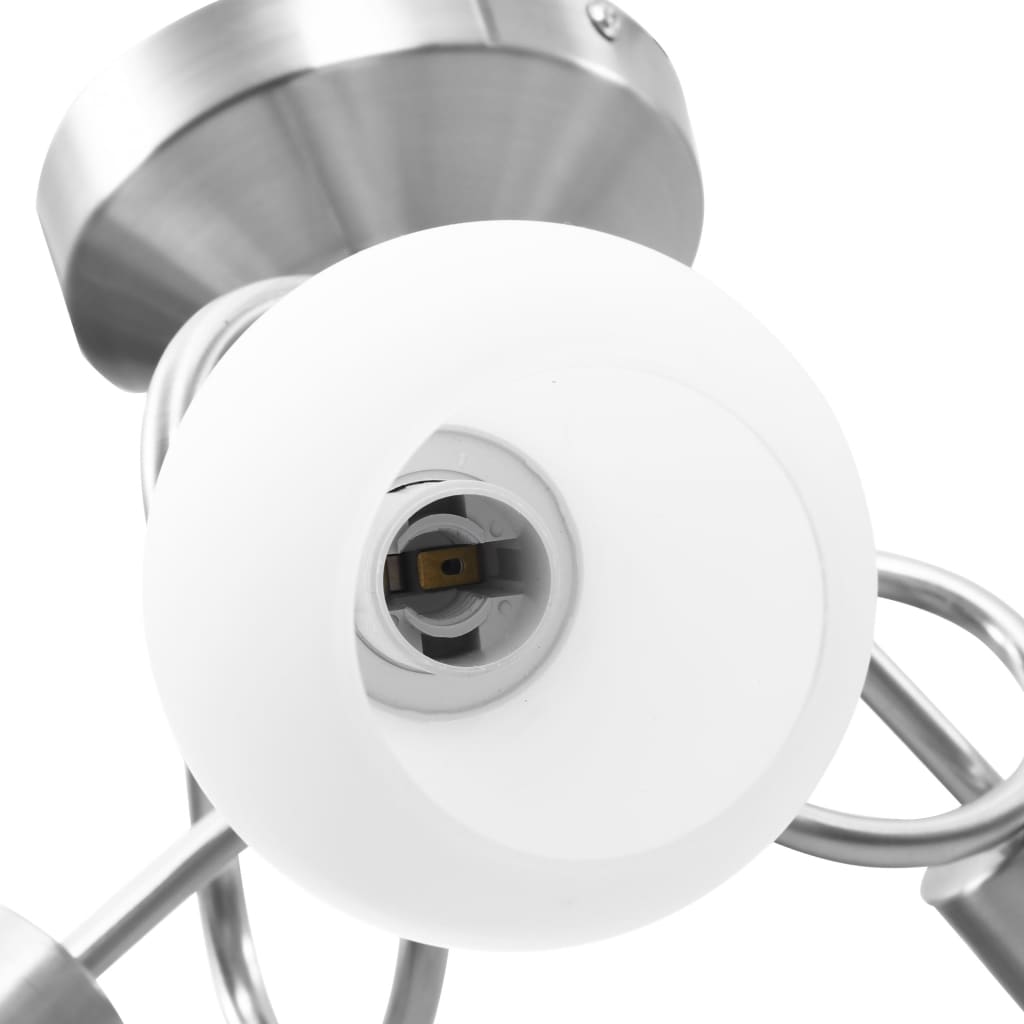 Lampadario Paralume in Ceramica a Coppa Bianco 3 Lampadine E14 | homemem39
