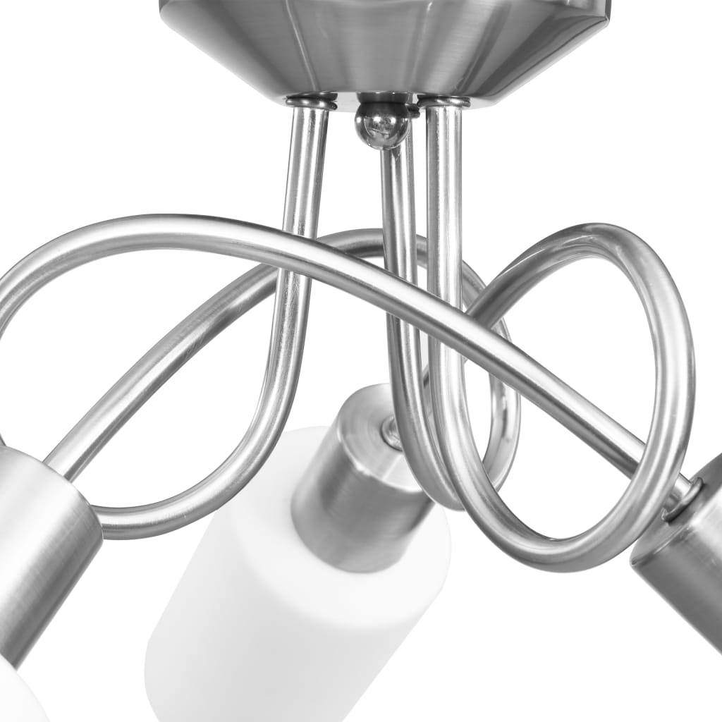 Lampadario Paralume in Ceramica a Cono Bianco 3 Lampadine E14 | homemem39