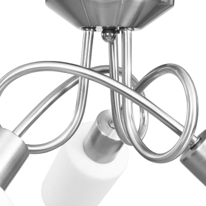 Lampadario Paralume in Ceramica a Cono Bianco 3 Lampadine E14 | homemem39