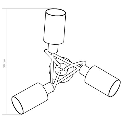 Lampadario Paralume in Ceramica a Cono Bianco 3 Lampadine E14 | homemem39