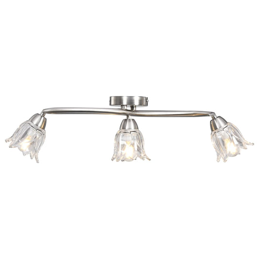 Lampadario con Paralumi in Vetro per 3 Lampadine E14 Tulipano | homemem39