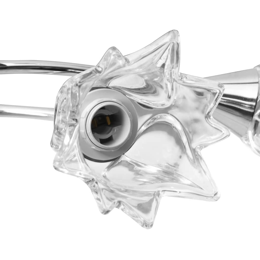 Lampadario con Paralumi in Vetro per 5 Lampadine E14 Tulipano | homemem39