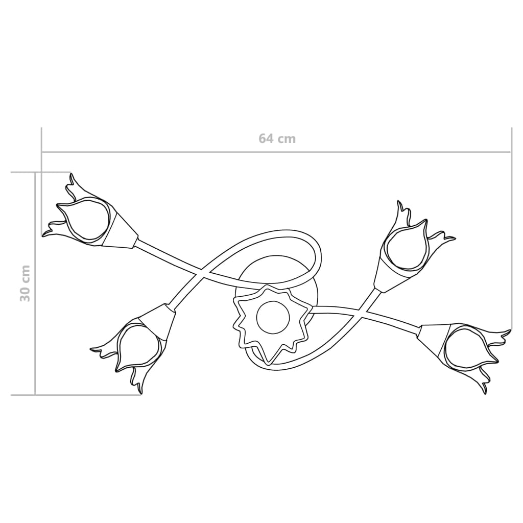 Lampadario con Paralumi in Vetro per 5 Lampadine E14 Tulipano | homemem39