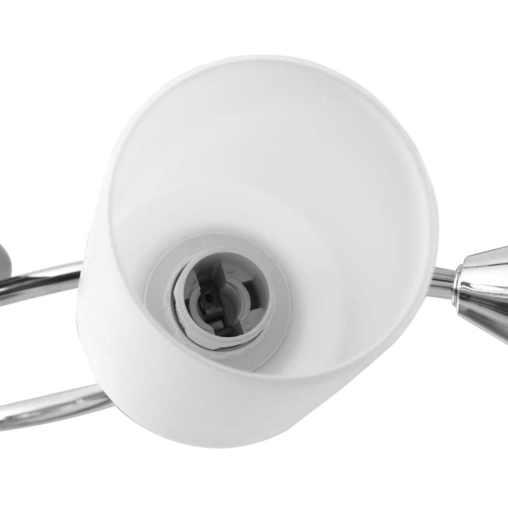 Lampadario Paralumi in Ceramica 5 Lampadine E14 Bianco a Cono | homemem39