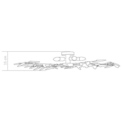 Lampadario Foglie e Bracci in Cristallo Acrilico 5 E14 Verde | homemem39