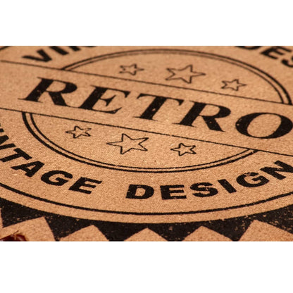 Set da Bar 9 pz in Legno Massello di Recupero Vera Pelle e Tela