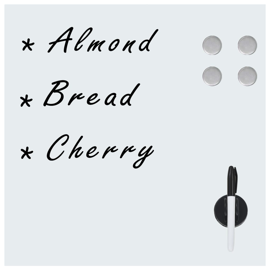 Lavagna Magnetica a Parete in Vetro 40x40 cm - homemem39