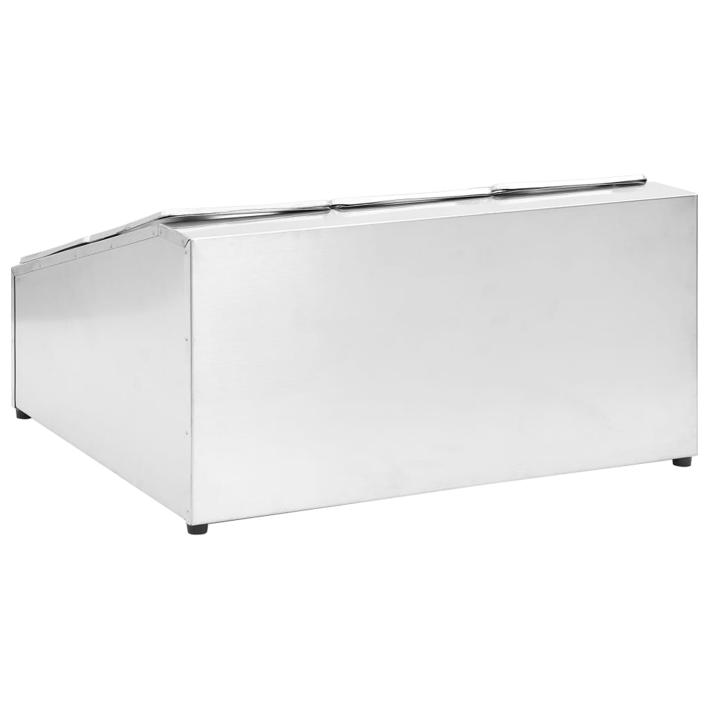 Supporto Gastronorm con 6 Contenitori GN 1/6 in Acciaio Inox - homemem39