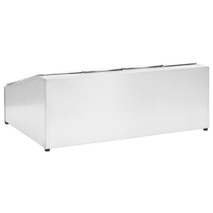 Supporto Gastronorm con 8 Contenitori GN 1/6 in Acciaio Inox - homemem39