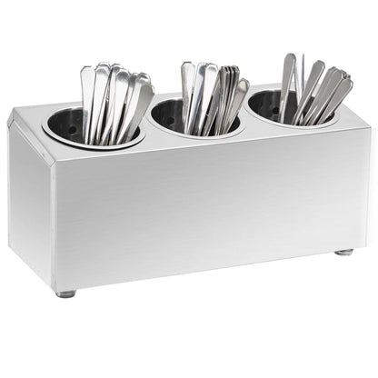 Portaposate con 3 Inserti Rettangolare in Acciaio Inox | homemem39