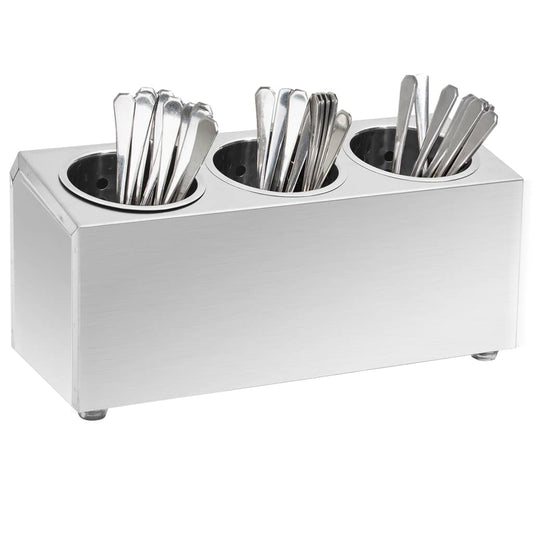 Portaposate con 3 Inserti Rettangolare in Acciaio Inox | homemem39