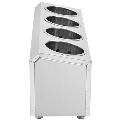 Portaposate con 4 Inserti Rettangolare in Acciaio Inox | homemem39