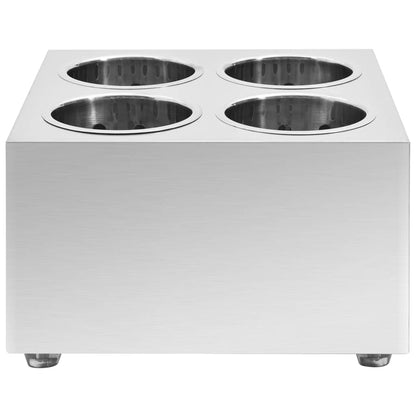 Portaposate con 4 Inserti Quadrato in Acciaio Inox - homemem39