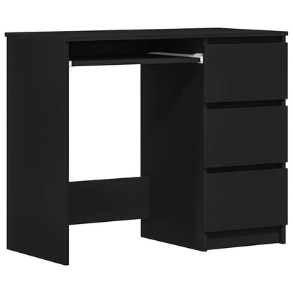 Scrivania Nera 90x45x76 cm in Legno Multistrato - homemem39