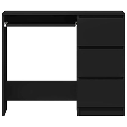 Scrivania Nera 90x45x76 cm in Legno Multistrato - homemem39
