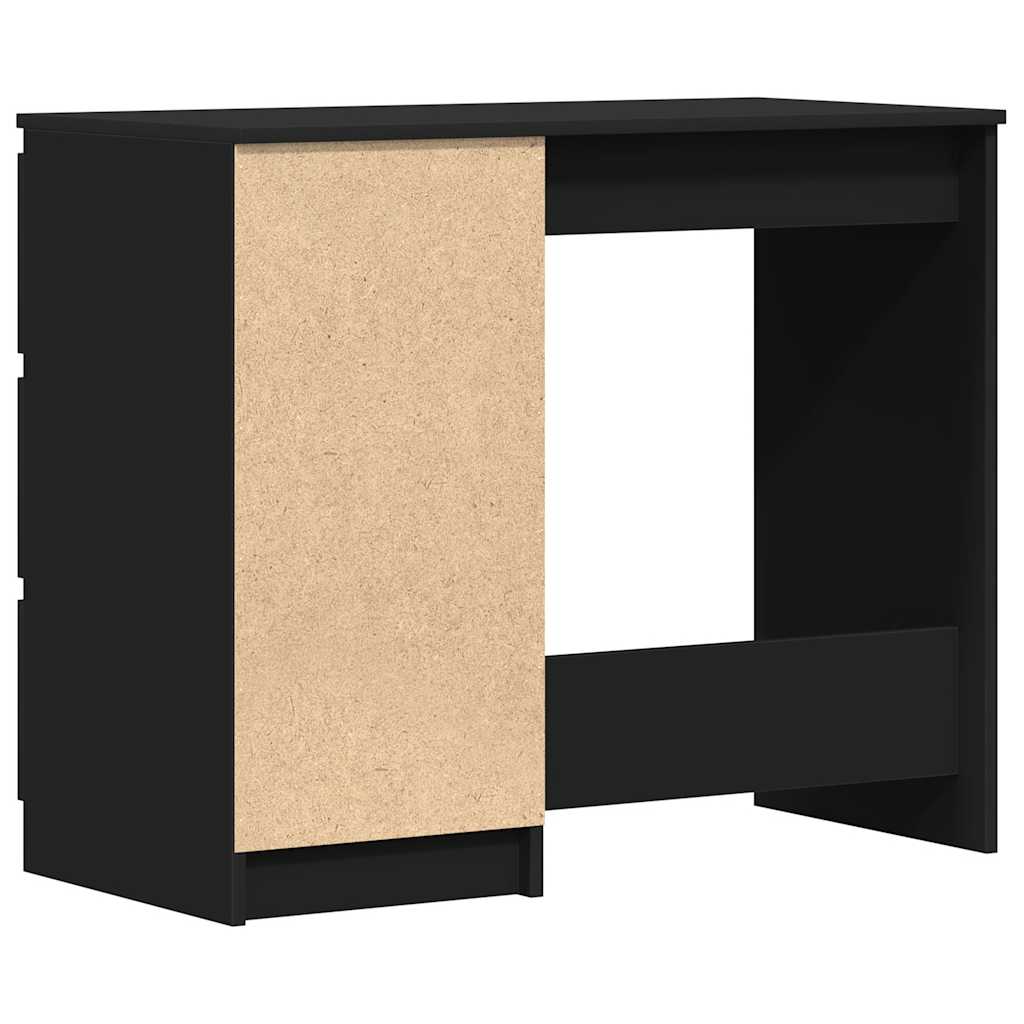 Scrivania Nera 90x45x76 cm in Legno Multistrato - homemem39