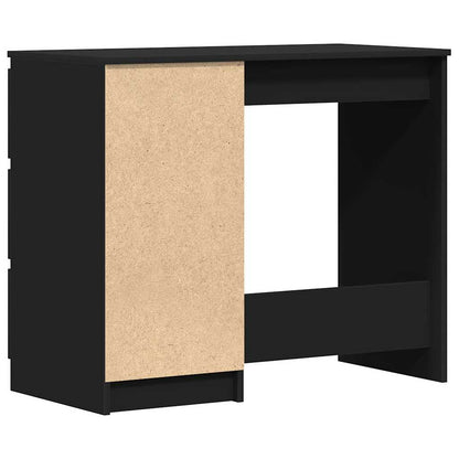 Scrivania Nera 90x45x76 cm in Legno Multistrato - homemem39