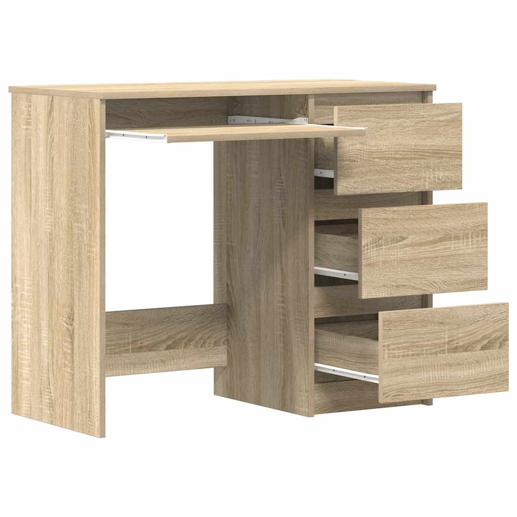 Scrivania Rovere Sonoma 90x45x76 cm in Legno Multistrato - homemem39