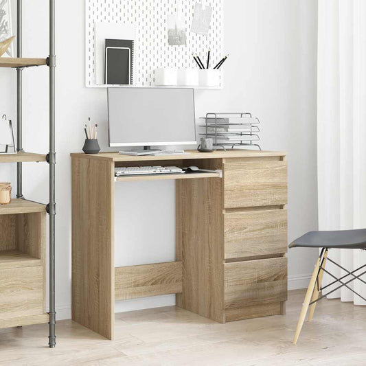Scrivania Rovere Sonoma 90x45x76 cm in Legno Multistrato - homemem39