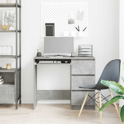 Scrivania Grigio Cemento 90x45x76 cm in Legno Multistrato - homemem39