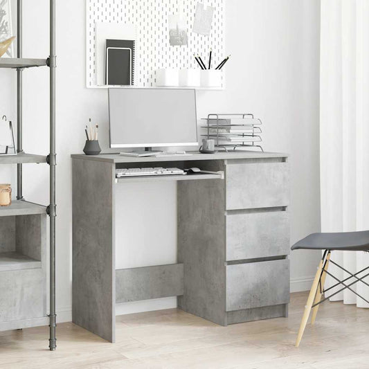 Scrivania Grigio Cemento 90x45x76 cm in Legno Multistrato - homemem39