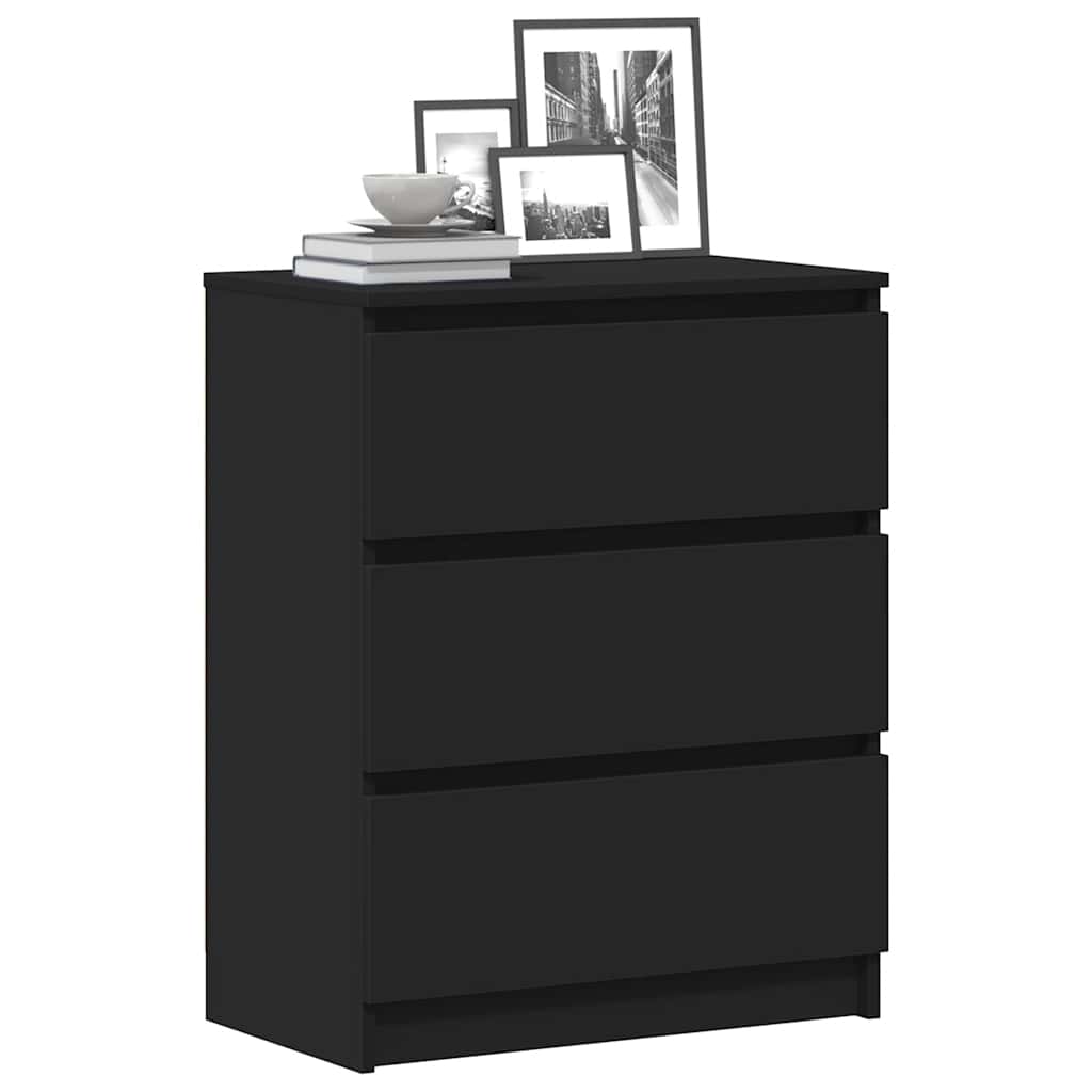 Credenza Nera 60x35x76 cm in Legno Multistrato | homemem39