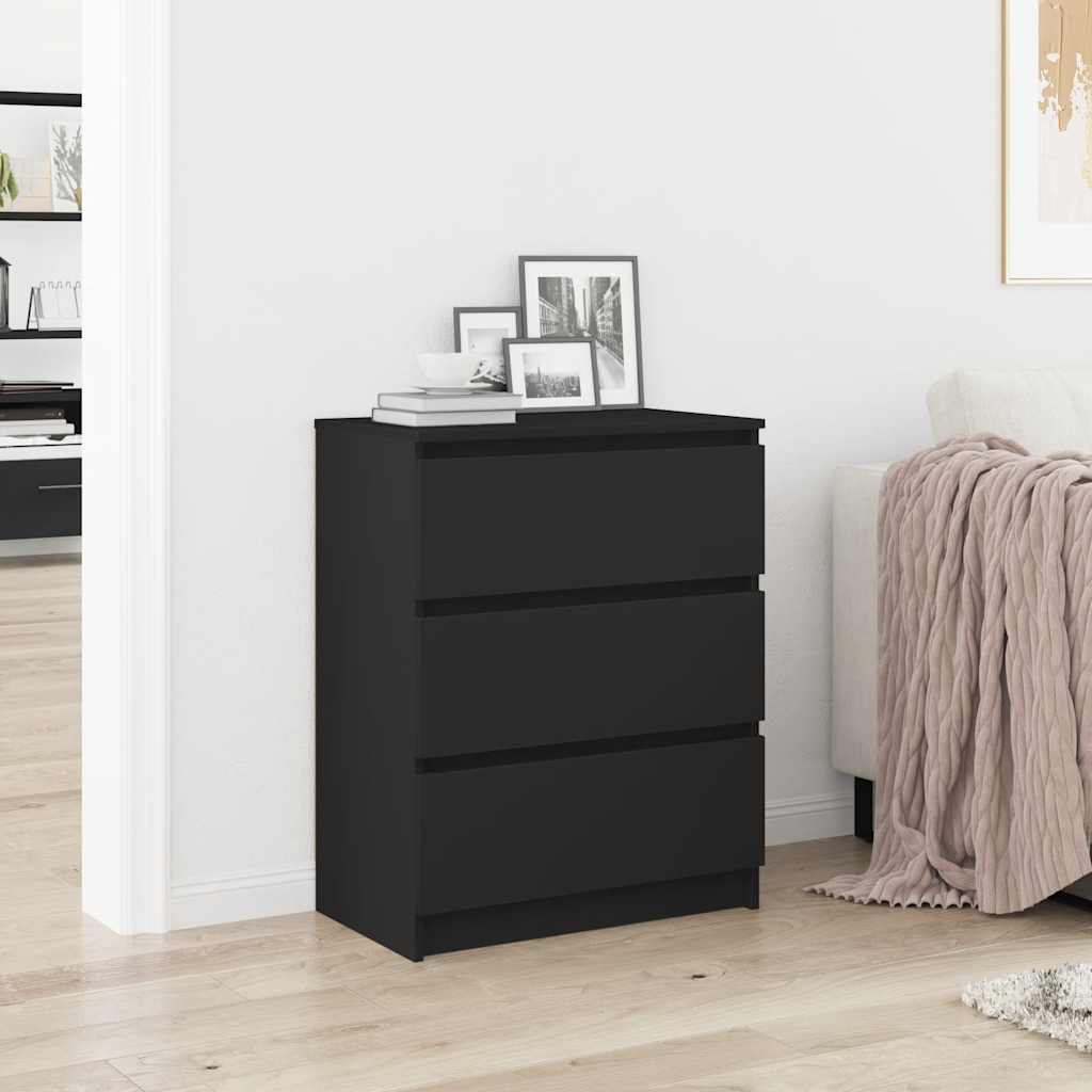 Credenza Nera 60x35x76 cm in Legno Multistrato | homemem39