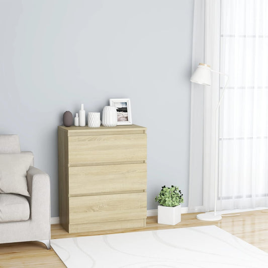 Sonoma Oak Sideboard 60x35x76 cm in Multilayer Wood