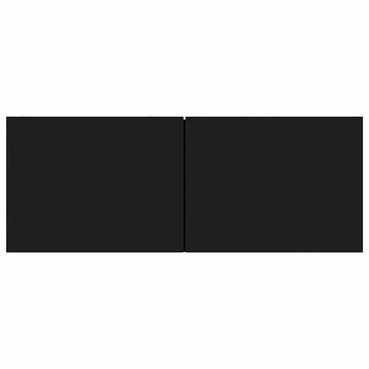 Mobile Porta TV Nero 80x30x30 cm in Legno Multistrato - homemem39