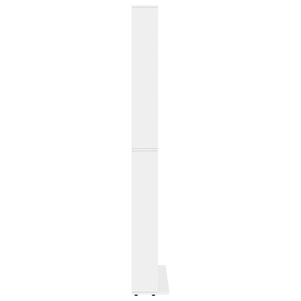 Armadietto TV Bianco 102x16x177,5 cm in Legno Multistrato - homemem39