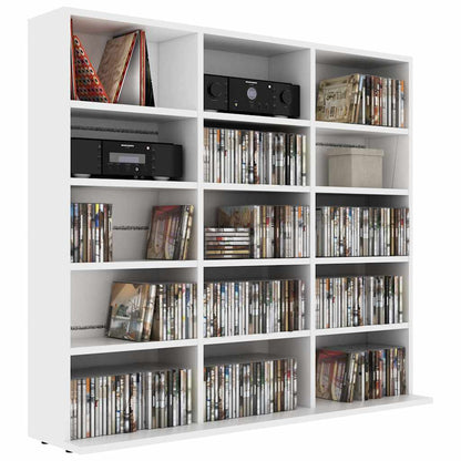 Armadietto Porta CD Bianco 100x23x89,5 cm in Legno Multistrato - homemem39