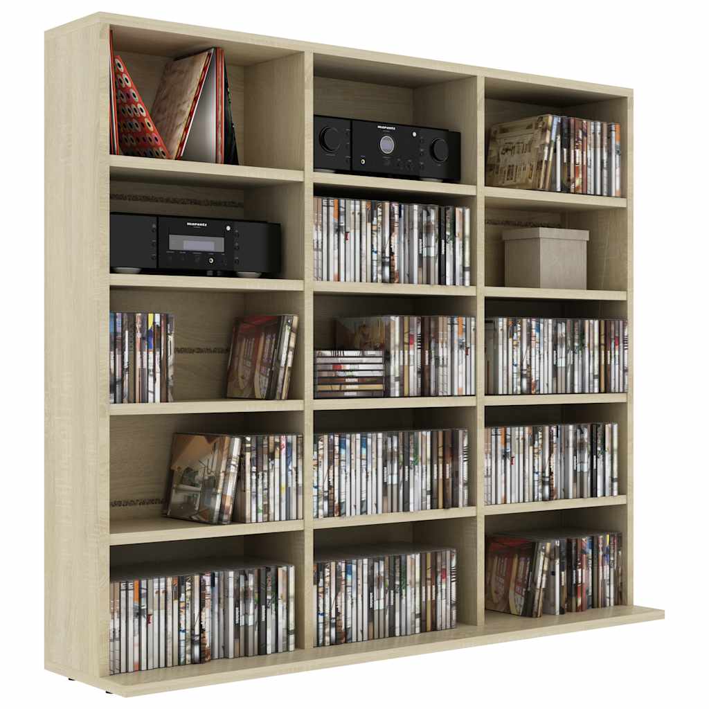 Armadietto CD Rovere Sonoma 100x23x89,5 cm in Legno Multistrato - homemem39