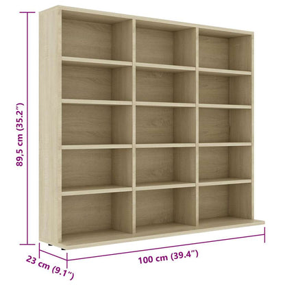 Armadietto CD Rovere Sonoma 100x23x89,5 cm in Legno Multistrato - homemem39
