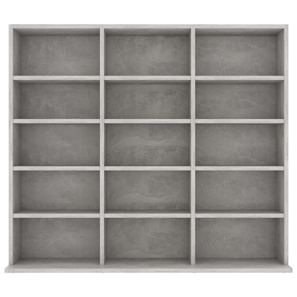 Mobile Porta CD Grigio Cemento 100x23x89,5 cm Legno Multistrato | homemem39