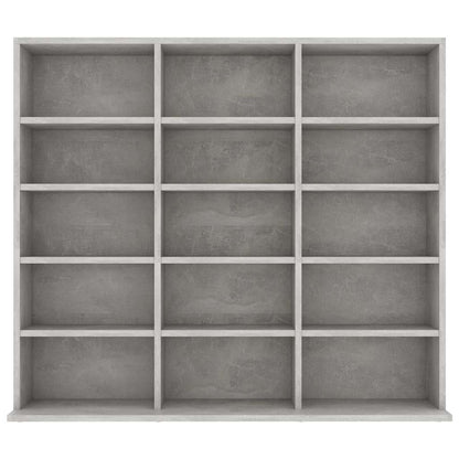 Mobile Porta CD Grigio Cemento 100x23x89,5 cm Legno Multistrato | homemem39