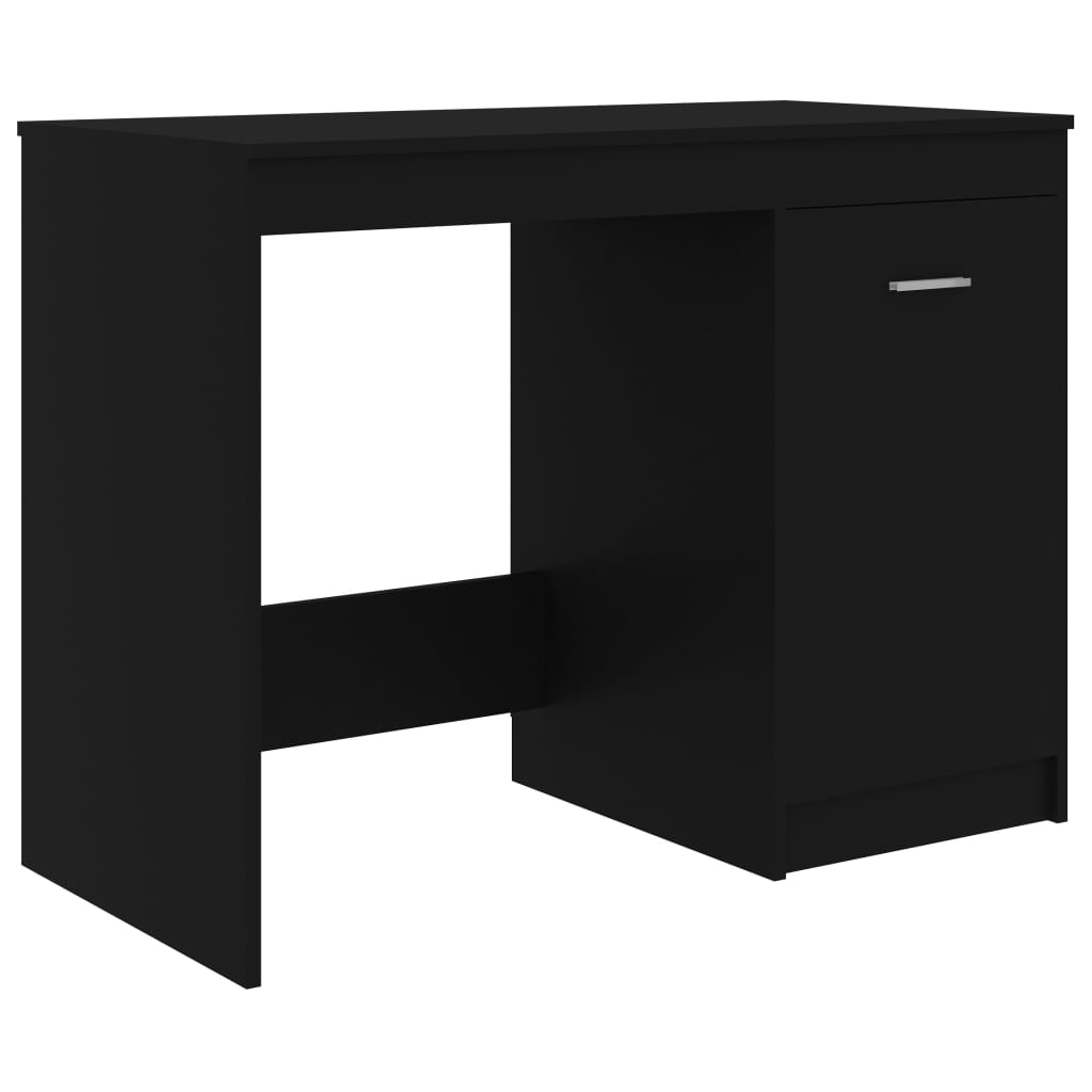 Scrivania Nera 100x50x76 cm in Legno Multistrato - homemem39