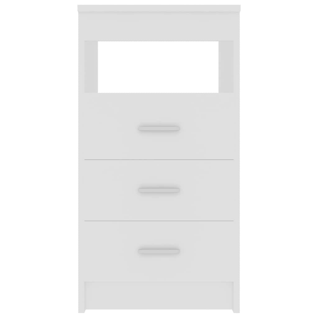 Cassettiera Bianca 40x50x76 cm in Legno Multistrato