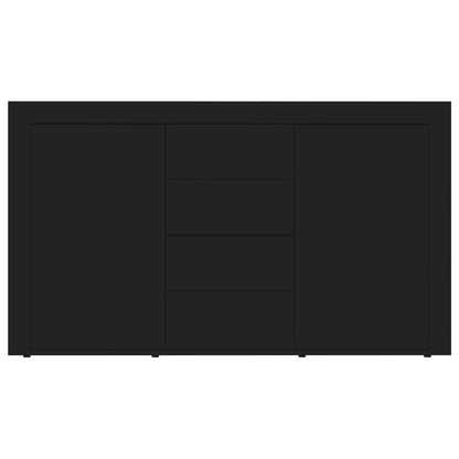 Credenza Nera 120x36x69 cm in Legno Multistrato