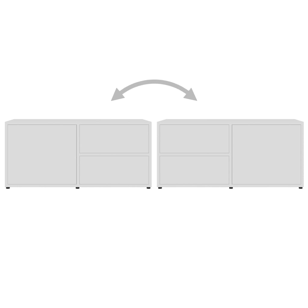 Mobile Porta TV Bianco 80x34x36 cm in Legno Multistrato - homemem39