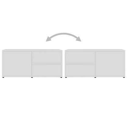 Mobile Porta TV Bianco 80x34x36 cm in Legno Multistrato - homemem39