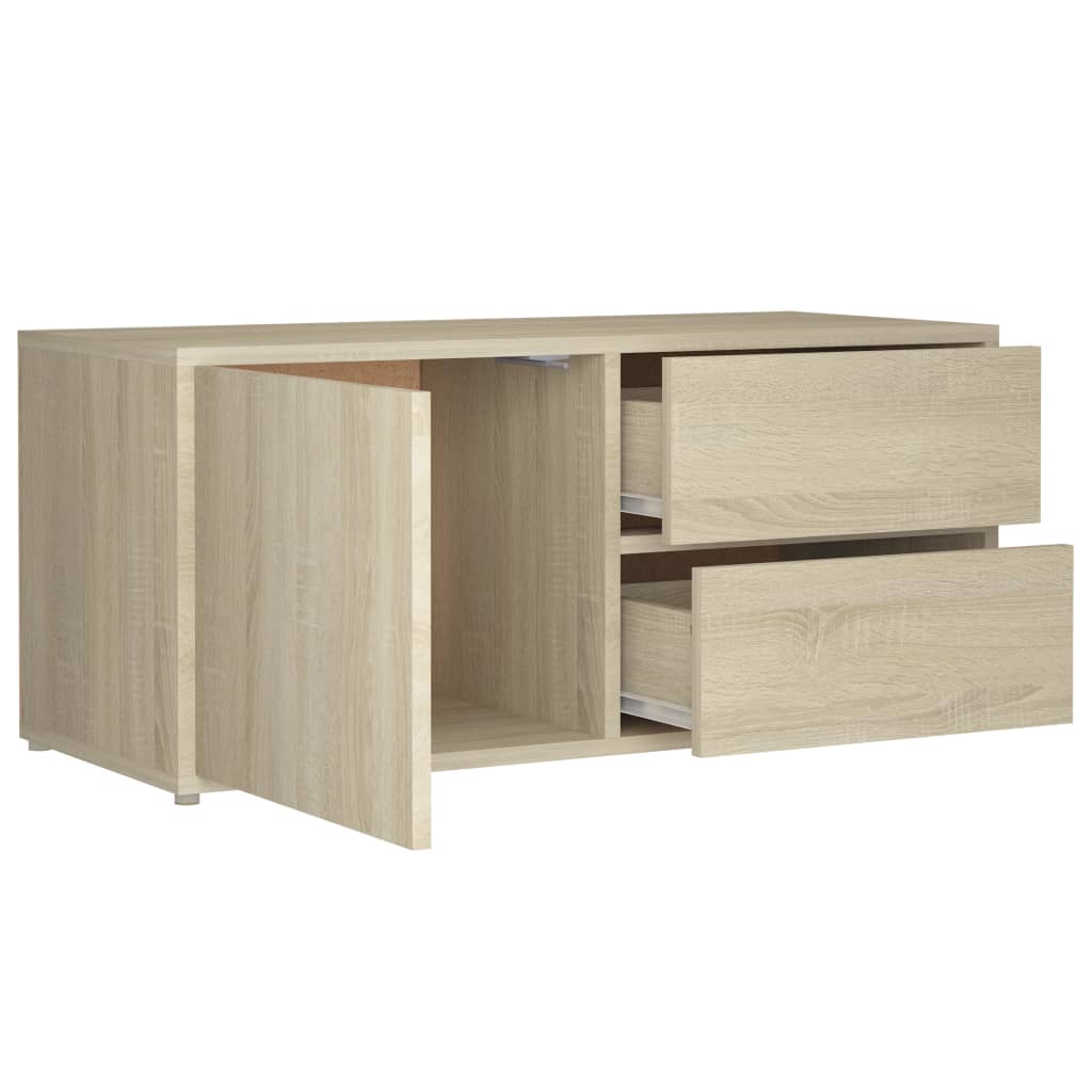 Mobile Porta TV Rovere Sonoma 80x34x36 cm Legno Multistrato - homemem39