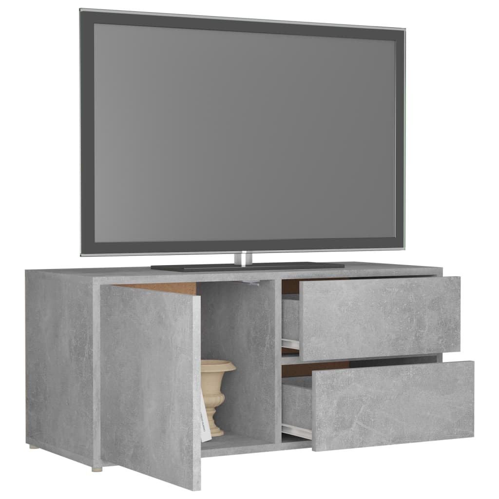 Mobile Porta TV Grigio Cemento 80x34x36 cm Legno Multistrato - homemem39