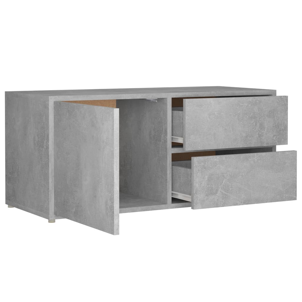 Mobile Porta TV Grigio Cemento 80x34x36 cm Legno Multistrato - homemem39