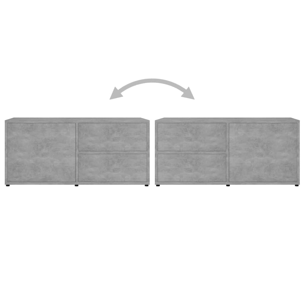 Mobile Porta TV Grigio Cemento 80x34x36 cm Legno Multistrato - homemem39