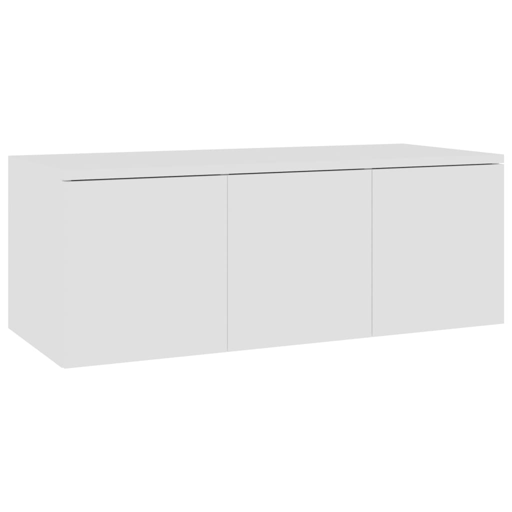 Mobile Porta TV Bianco 80x34x30 cm in Legno Multistrato - homemem39