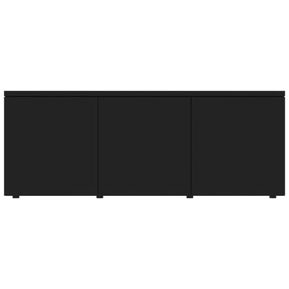 Mobile Porta TV Nero 80x34x30 cm in Legno Multistrato - homemem39