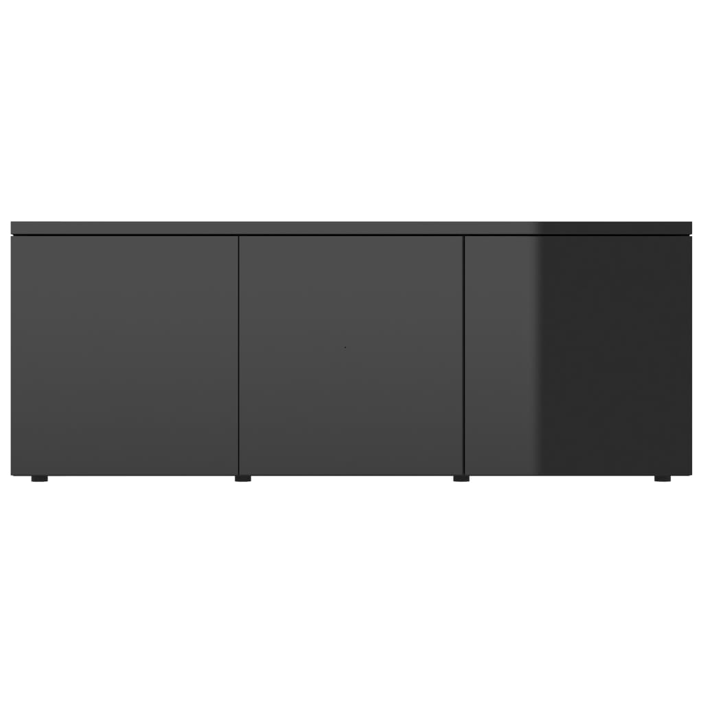 Mobile Porta TV Nero Lucido 80x34x30 cm in Legno Multistrato
