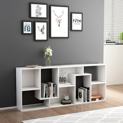 Libreria Bianca 67x24x161 cm in Legno Multistrato | homemem39