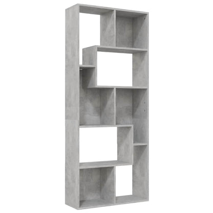 Libreria Grigio Cemento 67x24x161 cm in Legno Multistrato | homemem39