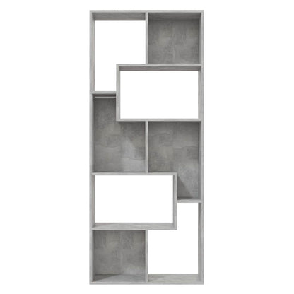Libreria Grigio Cemento 67x24x161 cm in Legno Multistrato | homemem39